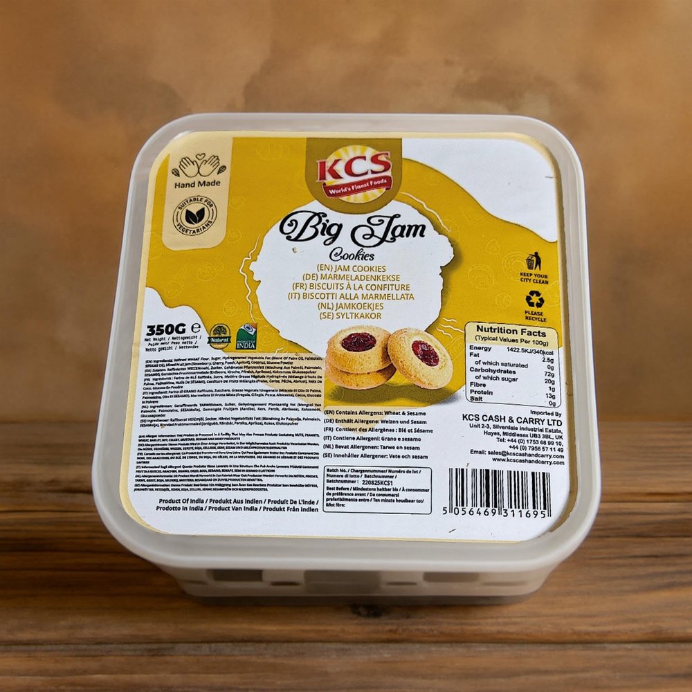 KCS Big Jam Cookies 350g Soft and Buttery Cookies with Jam Filling | Perfect for Tea Time, Snacking & Gifting