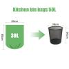 30 Litre Bin Bags 80 Counts | Heavy Duty & Partially Biodegradable Rubbish Sacks | Extra Thick, Strong Recycling Bags for Kitchen, Garden & General Household Waste | 60 x 65cm view 2