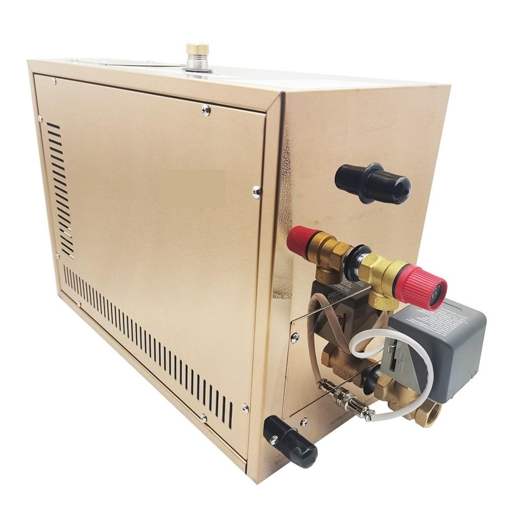 AT-40S 3/4KW Home Wet Steam Rooms Steam Bath Generator Household Steaming Sauna Room Steam Bath Sauna Machine for SpaRoom Fast Heating Speed(AT-40S-4KW)
