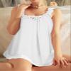 Foxiny Sexy Bows Split Side Ruffle Lace Mesh Sheer Babydoll Lingerie Dress Nightgown Set with Thong 2 Piece, Checkered White, XS view 4