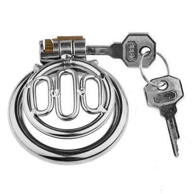 BFLaiCai Men's Chastity Cage Flat Stainless Steel Hollow Breathable SM Belt BDSM