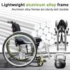 FNXBDPA Lightweight Wheelchair Aluminum, Adult, Foldable, Easy to dismantle, 100KG Load Capacity(Blue,Seat Width: 42 cm) view 4