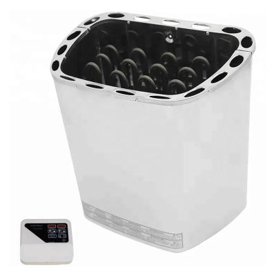 4.5/6/8/9KW Stainless Steel Outside Controller Sauna Stove Electric Sauna Heater for Dry Sauna Room with CON4 Controller Fast Heating Speed(4.5KW 380V)