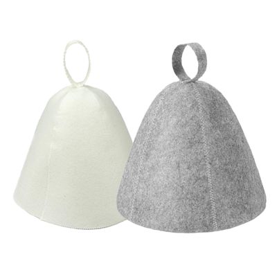 2Pcs Felt Sauna Hat for Women & Men - Heat Protective Sauna Cap for Spa, Steam Room, Bath and Shower Hat Accessories