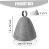 2Pcs Felt Sauna Hat for Women & Men - Heat Protective Sauna Cap for Spa, Steam Room, Bath and Shower Hat Accessories view 2