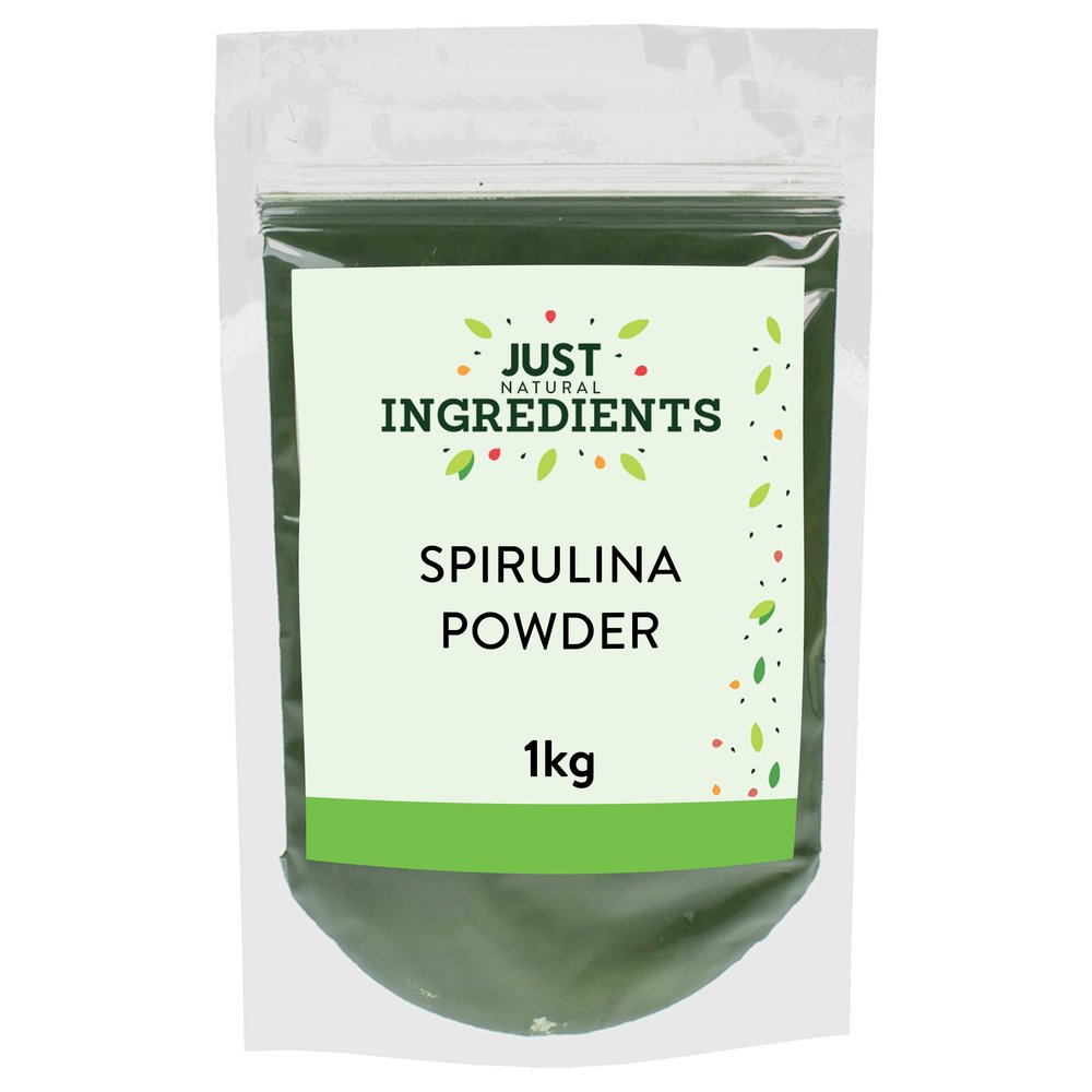 JustIngredients Spirulina Powder 1kg, Delicious Food Supplement, Natural Colouring in Smoothies, Bakes or Teas