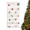 Fabric Christmas Countdown Calendar Reusable Holiday Home Wall Decoration view 1