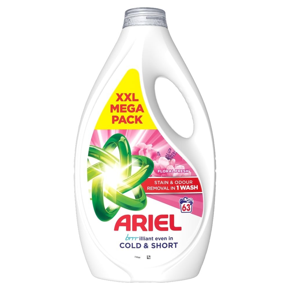 Ariel Laundry Detergent Liquid Floral Fresh 63 Washes 1.953l