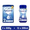 Aptamil Baby Milk FOM Monthly Milks Feeding Bundle - 3 x FOM 800g & 12 x FOM 200ml view 2