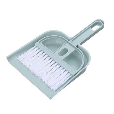 TARSHYRY Plastic Mini Desktop Sweep Brush Small Broom Dustpan Set Desktop Set (Nordic Blue)