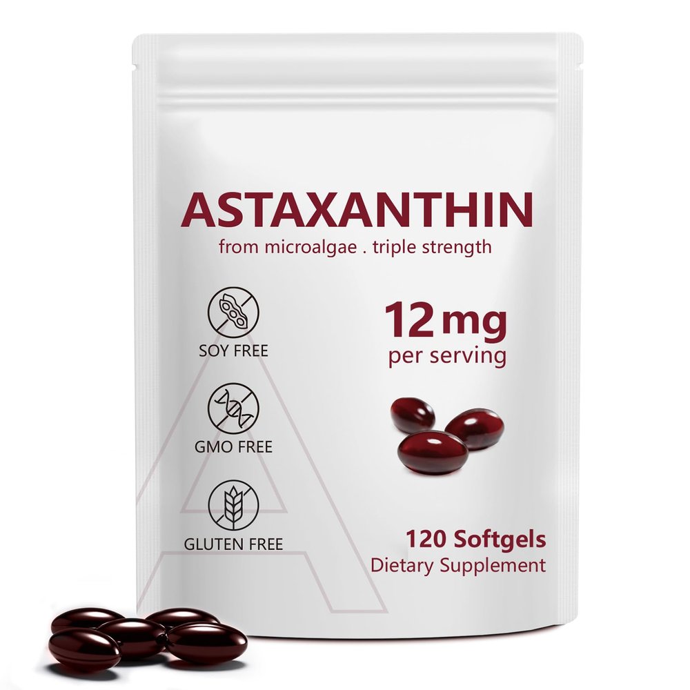Astaxanthin 12mg 120 Capsules (4 Months Supply)
