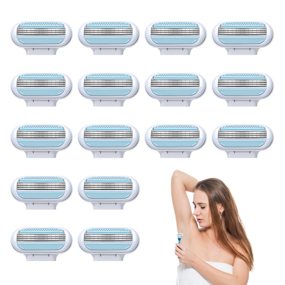 16PCS Replacement for Gillette Venus Razor Blades Women Provide Smooth and Soft Shaving for Gillette Venus Razor Blades Refill Ensure Long Lasting Sharpness Designed for Sensitive Skin