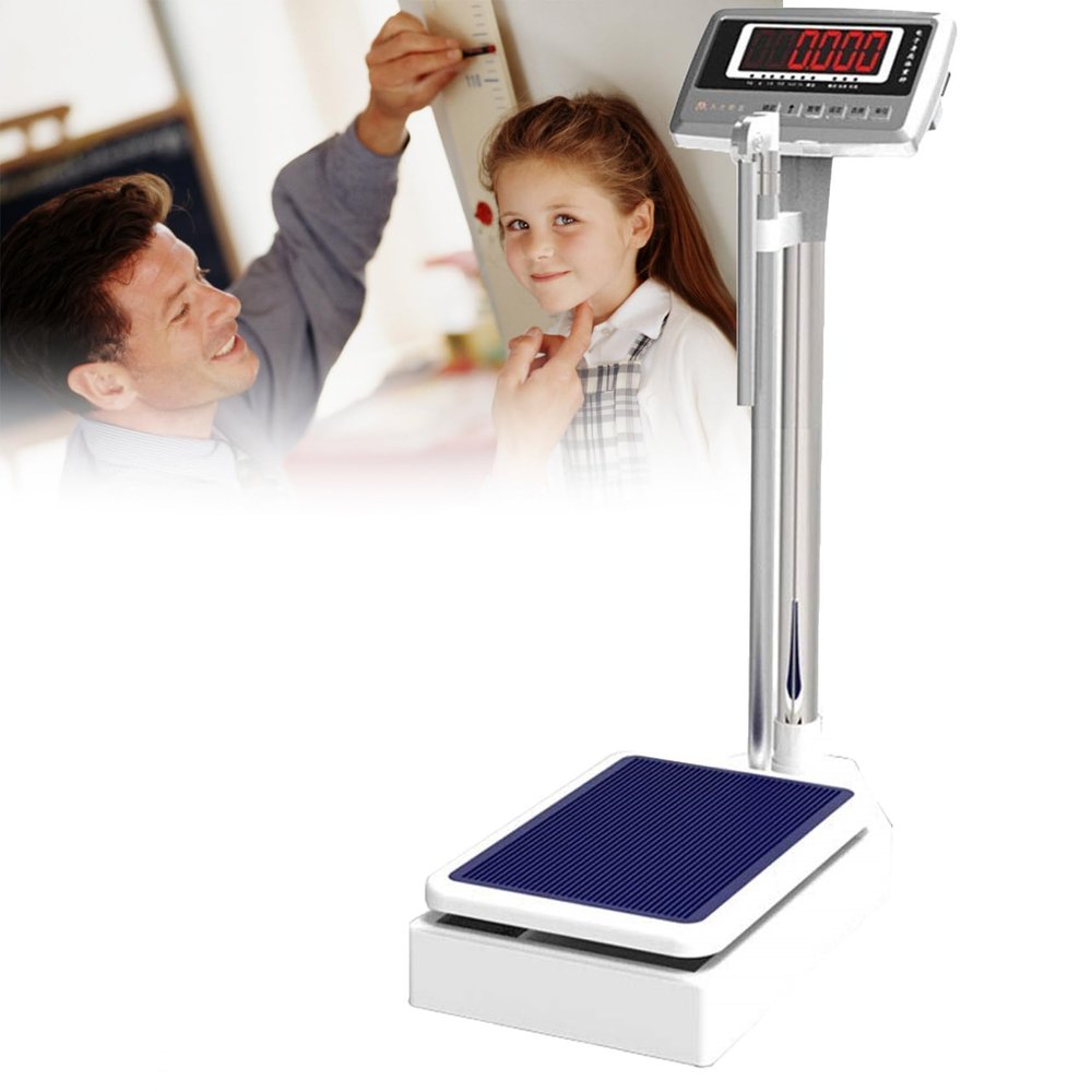 Medical Height and Weight Scale, Professional Stainless Steel LCD Display, Accurate Body Measurement for Health Monitoring
