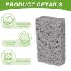 sourcing map 6 Pcs Scrub Sponges, 2.8" x 4.3" x 0.8" Kitchen Sponges Non-Scratch Natural Sponge Reusable Soft Dish Sponge for Washing Dishes Kitchen Bathroom Cleaning DIY Craft, Gray view 3