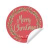 Christmas Chocolate Coins & Sticker Party Favors Kids Party Bag Fillers Festive Holiday Treats Santa gifts Stocking fillers - Red Wreath - 24 stickers