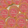 Christmas Chocolate Coins & Sticker Party Favors Kids Party Bag Fillers Festive Holiday Treats Santa gifts Stocking fillers - Red Wreath - 24 stickers view 2