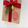 Christmas Chocolate Coins & Sticker Party Favors Kids Party Bag Fillers Festive Holiday Treats Santa gifts Stocking fillers - Red Wreath - 24 stickers view 4