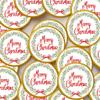 Christmas Chocolate Coins & Sticker Party Favors Kids Party Bag Fillers Festive Holiday Treats Santa gifts Stocking fillers - White Wreath - Coin 50 view 2