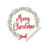 Christmas Chocolate Coins & Sticker Party Favors Kids Party Bag Fillers Festive Holiday Treats Santa gifts Stocking fillers - White Wreath - Coin 50 view 3