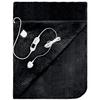 The Cosy Shop Waffle Heated Throw - Black - Features: Digital Remote Control, 9 Heat Settings, Therapeutic Warmth, 2 Hour Auto Shut Off, Ultra Thin Wire for Added Comfort, Extra Long Power Cord view 3