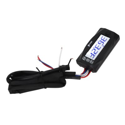 Naroote Motorcycle Universal 4 in 1 LCD Digital Thermometer with Oil Temperature Display for Voltage and Time, ABS Material (M16x1.5)