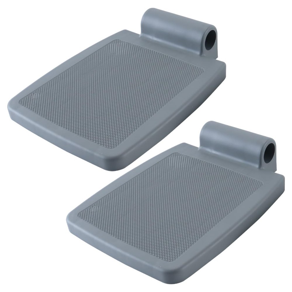 Alide 2 Pcs Sturdy Wheelchair Footrest Pedal Replacement Parts Elevating Footplates for Elderly Wheelchairs and Patient Use