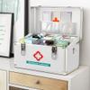 OIFAODAO, Medical Box Medicine Cabinet Metal Storage First Aid With Compartments Large Boxes White Silver,Medium,First Aid Kit(Silver,L) view 4