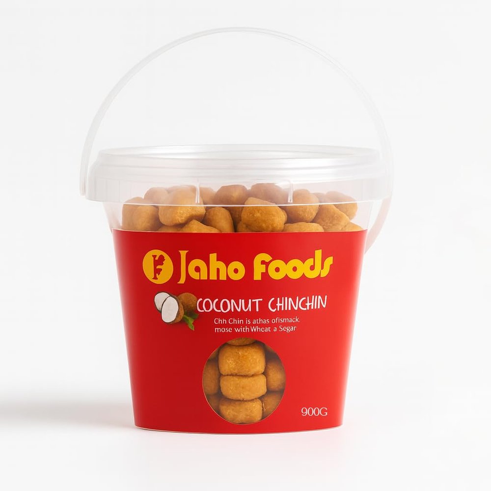 AFRICA SELECT Jafro Foods Coconut Chin-Chin 900g Jar Sweet Crunchy West African Snack | Coconut Flavoured Biscuit Bites | Product of Ghana