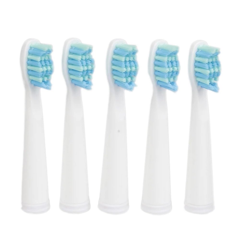 5pcs/Set Compatible for Seago Toothbrush Head Compatible for SG610 SG908 SG917 910 507 515 949 958 Electric Replacement Tooth Brush(White)