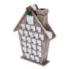 NVOQILIN Holiday Wood Advents Calendar Houses Holiday Seasonal Wood Advents Calendar Delicate Gray Shape Countdowns Decors Decorative Christmas view 1