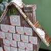 NVOQILIN Holiday Wood Advents Calendar Houses Holiday Seasonal Wood Advents Calendar Delicate Gray Shape Countdowns Decors Decorative Christmas view 3