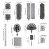 12 Pcs Feather Duster, Microfibre Feather Duster Bendable Extendable Washable Cobweb Duster with 100 inches Long Telescopic Duster, for Cleaning Ceiling Fan Lights Blinds Cars Furniture view 2