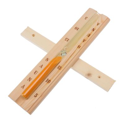 BAZEITFLOW Wooden Sauna Hourglass Timer Dry Steam Clock Chic Sandglass for Indoor Sauna Decoration and Spa Accessory