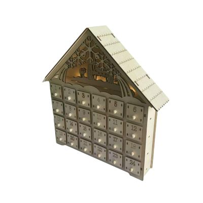 NVOQILIN Christmas Tree And Reindeer Advents Calendar Distinctive Countdowns Calendar With LED Light And 24 Storage Box Countdowns
