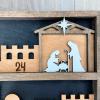 NVOQILIN Festival Nativity Scene Calendar For Christmas 24 Day Countdowns With Designs Wood Holiday Mantels Decoration Festival Office Decoration view 4