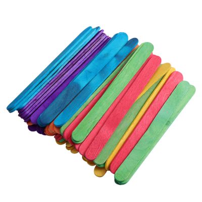 Ipetboom 200Pcs Wooden Ice Pop Sticks for DIY Crafts Smooth Safe Surface Lightweight Ice Cream Craft Sticks for Adults Creative Project Use