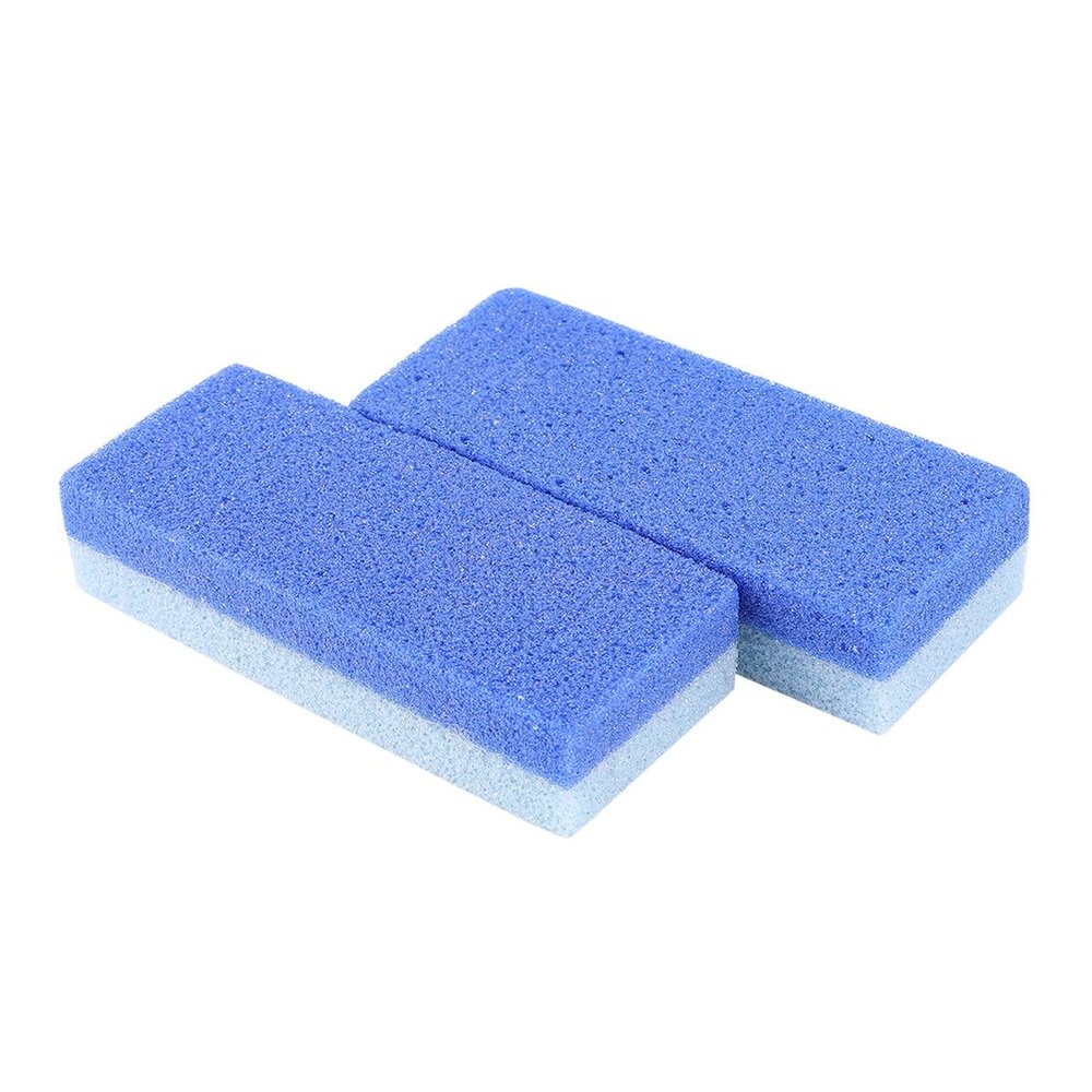 LOLIPPYY 2pcs Foot Grinding Stone Foot Rubbing Tool Dead Skin Remover Pu Material Blue Dual-Sided Design for Home Daily Use