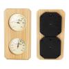 ERYUE Wooden Sauna Hygrothermograph Golden Plate 0 to 120 Celsius 0 to 100 Humidity Sauna Thermometer for Indoor Family view 4