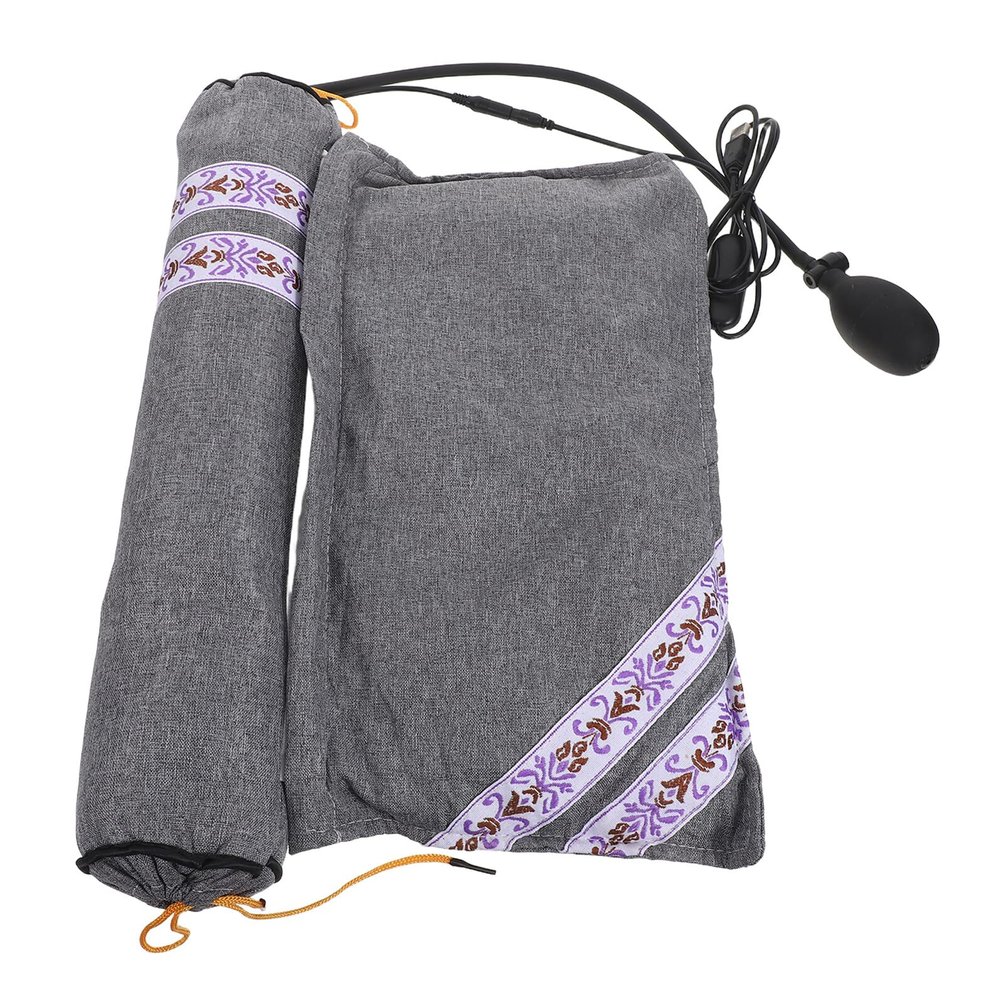 Anneome USB Heated Neck Pillow Adjustable Electric Heat Wrap, Portable Neck Support Cushion Filled Pure, Detachable Cover for Travel and Home Use