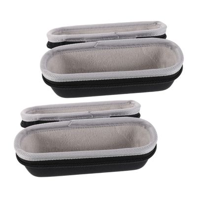 WEKAMOS 2pcs Storage Box Portable Case Shockproof Protective Holder for Thermometers Compact Travel Bag Black Oxford
