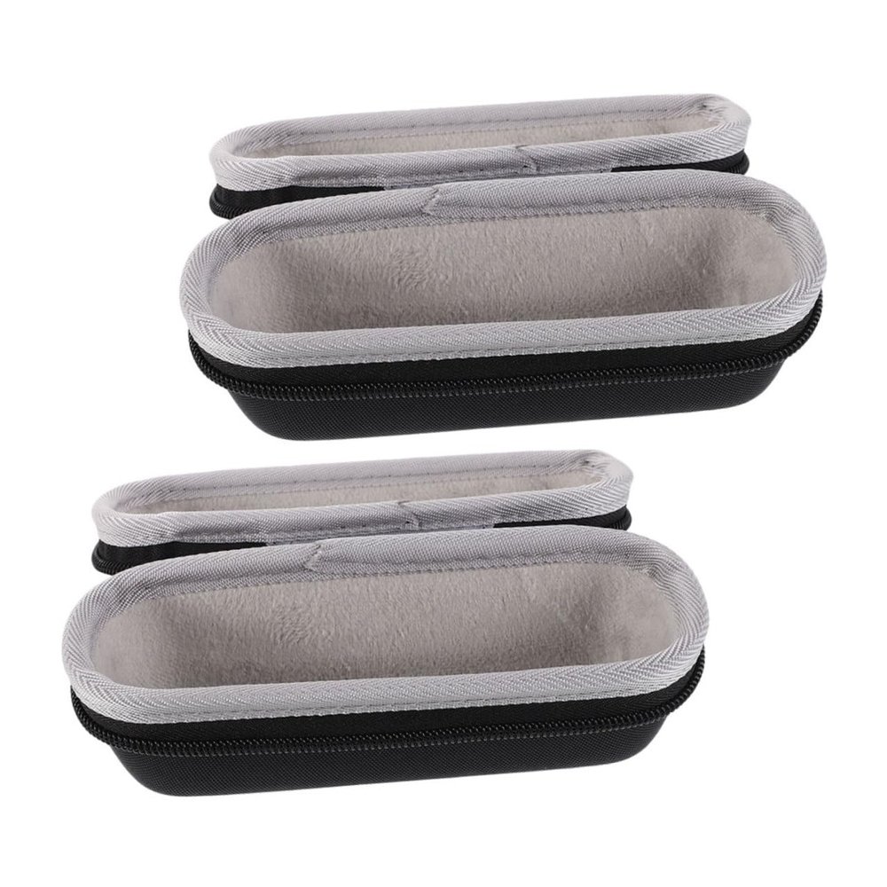 WEKAMOS 2pcs Storage Box Portable Case Shockproof Protective Holder for Thermometers Compact Travel Bag Black Oxford