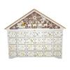 NVOQILIN Christmas Wooden Advent Calendar LED Light Snowflake Reindeer Countdown Drawer LED Lighted Snowflake Reindeer view 1