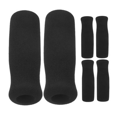 Crutch Hand Grip Replacement 6pcs Foam Black Anti-slip
