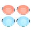 HONITANO 4pcs Double Handles Wash Basin Set in Blue, Thickened Pp Material, Easy to Carry and Store, Hanging Hole Design for Household Kitchen and Face Washing Use Random Color view 1
