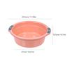 HONITANO 4pcs Double Handles Wash Basin Set in Blue, Thickened Pp Material, Easy to Carry and Store, Hanging Hole Design for Household Kitchen and Face Washing Use Random Color view 2
