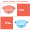 HONITANO 4pcs Double Handles Wash Basin Set in Blue, Thickened Pp Material, Easy to Carry and Store, Hanging Hole Design for Household Kitchen and Face Washing Use Random Color view 3