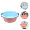 HONITANO 4pcs Double Handles Wash Basin Set in Blue, Thickened Pp Material, Easy to Carry and Store, Hanging Hole Design for Household Kitchen and Face Washing Use Random Color view 4