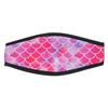 HOLIDYOYO Swimming Mask Strap Cover and Hair Band, Double-layer Pink Fish Scale Neoprene Sleeve, Washable Protective Snorkeling and Diving Strap for Water Sports view 1
