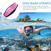 HOLIDYOYO Swimming Mask Strap Cover and Hair Band, Double-layer Pink Fish Scale Neoprene Sleeve, Washable Protective Snorkeling and Diving Strap for Water Sports view 3