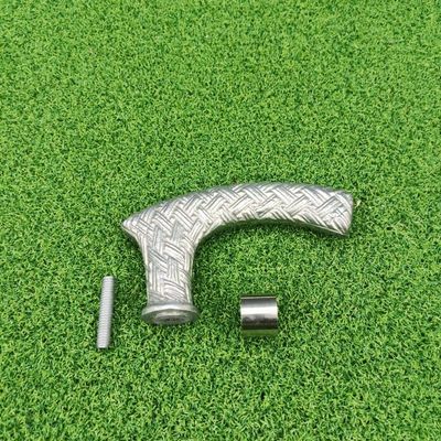 11 Cm Solid Brass Cris Cross Textured Walking Cane Handle | Vintage Cane Grip Replacement